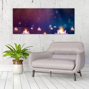 Tablou - Nuferi magici (120x50 cm)