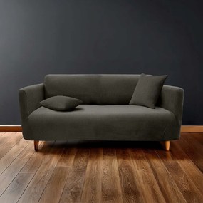 Husă gri antracit elastică pentru canapea cu 3 locuri Sacha – douceur d'intérieur