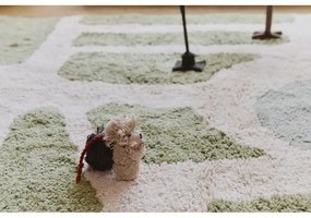 Covor de joacă pentru copii verde-crem din bumbac 90x130 cm Hyde Park – Lorena Canals