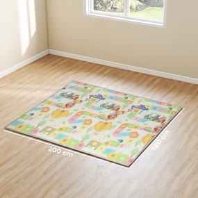 AIYAPLAY Covoraș pentru copii cu literele alfabetului și suprafață impermeabilă din XPE, multicolor, 194x176.5x1.5 cm | Aosom Romania