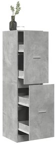 vidaXL Dulap de farmacie, gri beton, 40x41x144,5 cm, lemn prelucrat