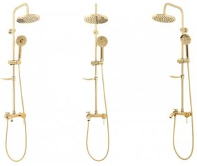 REA-P7006 - Set de duș LUIS cu baterie, auriu