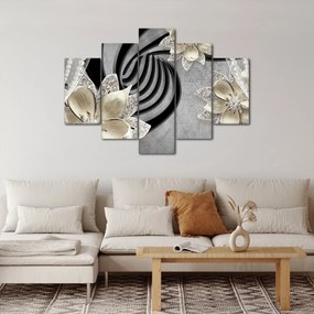 Tablou - 3D Flori aurii (150x105 cm)
