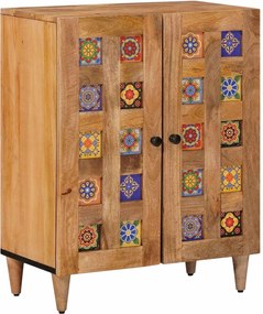 vidaXL Bufet natural 60 x 33,5 x 75 cm Lemn de mango solid