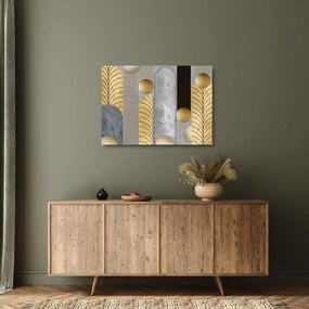 Tablou pe sticlă - Decorațiuni de aur (70x50 cm)