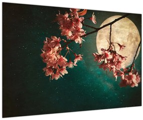 Tablou - Sakura în luna plină (90x60 cm)
