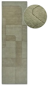 Covor tip traversă verde țesut manual din lână 80x250 cm Charlotte – Villeroy&amp;Boch