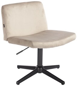 HR150CROSS Scaun Latte din Catifea cu Bază Neagră