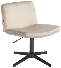 HR150CROSS Scaun Latte din Catifea cu Bază Neagră