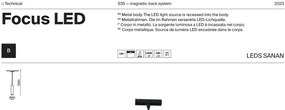 Pendul LED, accesoriu pentru sina magnetica S35, Focus LED 3000K