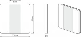 LDST DU-01-SS-BC10 - Iluminat scară DUO 10xLED/1,2W/230V
