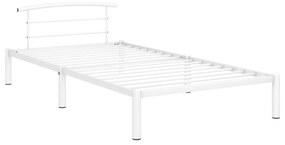 284651 vidaXL Cadru de pat, alb, 100 x 200 cm, metal