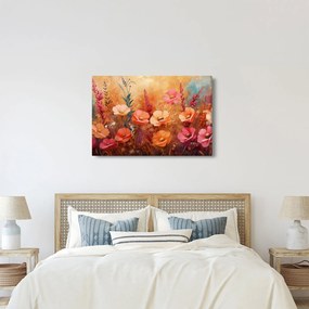 Tablou - Flori de pajiște, pictură (90x60 cm)