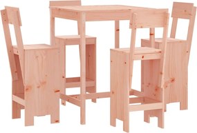 vidaXL Set bar de grădină, 5 piese, lemn masiv douglas