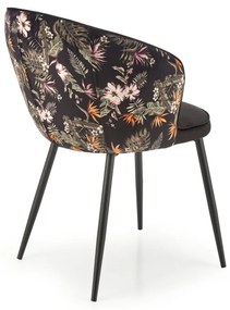 Scaun K506 negru/floral