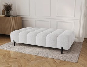 Taburet Tapitat cu Picioare Ferivo, 140x70x40 cm, alb bouclé – Royal 01
