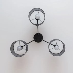 Lustră aplicată ALBA 3xE27/15W/230V gri