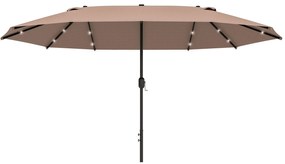 Outsunny Parasolar Oval Khaki 440 x 260 cm | Aosom Romania