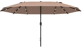 Outsunny Parasolar Oval Khaki 440 x 260 cm | Aosom Romania