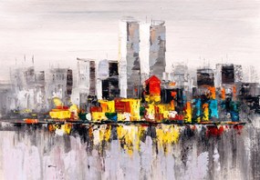 Fototapet - Abstract, oraș pictat (147x102 cm)