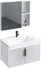 Set mobilier de baie cu lavoar Astor 60cm White