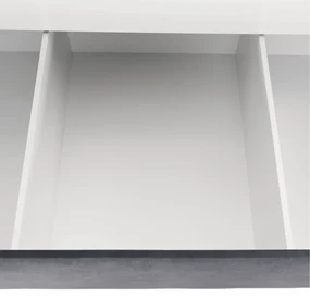 Pat boxspring, pat de o persoană, gri, 90x200, stânga, AMIS