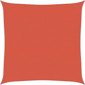 vidaXL Pânză parasolar, cărămiziu, 5 x 5 m, HDPE, 160 g/m²