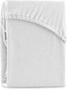 Cearceaf alb din frotir cu elastic 220x200 cm Ruby – Restilo