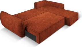 Coltar extensibil dreapta 4 locuri, Kaelle, Micadoni Home, BL, 252x165x87 cm, poliester chenille, caramiziu