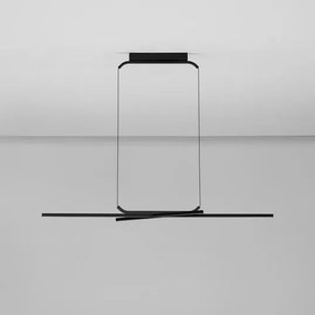 Lustra suspendata LED CCT design modern AKRO negru