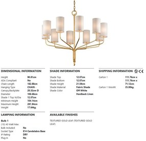 Candelabru design clasic JUNIPER cu 10 surse de lumina
