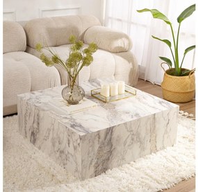 Masă de cafea PRIZMA, 35 x 90 cm, decor marmură
