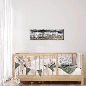 Tablou - Abstract (cu ceas) (90x30 cm)