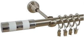 Galerie simpla CILINDRU ALB /19 - inox (Alege marime: 280 cm)