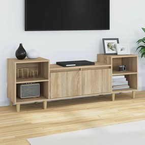 Comoda TV, stejar sonoma, 160x35x55 cm, lemn prelucrat