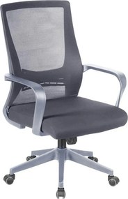 Scaun birou OZI, gri, stofa/plasa, 63x63x99/109 cm