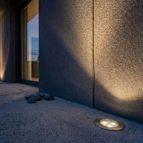 Proiector modern de sol din oțel cu 3 lumini IP65 - Tribus