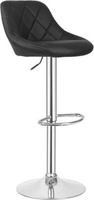 MIADOMODO Scaun de bar 2pcs, fără cotieră, negru