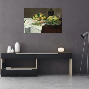 Tablou - Edouard Manet, Still Life with Melon and Peaches, reproducere (90x60 cm)