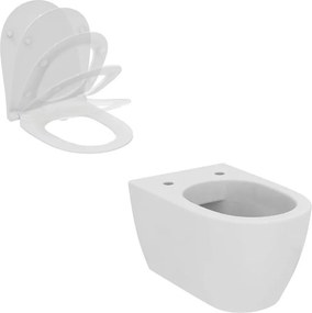 Set vas WC suspendat Ideal Standard I.life O HydroTwist cu capac softclose alb