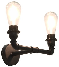 Lampa de perete cu 2 brate, negru, 2 becuri x E27 1, 2
