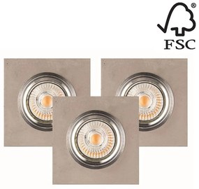 SET 3x corp de iluminat încastrat LED VITAR 1xGU10/5W/230V beton Spot-Light 2515336