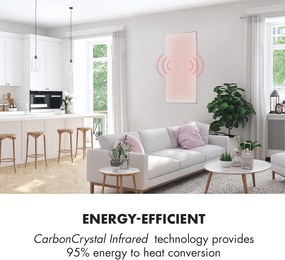 Klarstein Wonderwall 72, Încălzitor cu infraroșu, 60x120cm, 720W, Cronometru săptămânal, IP24