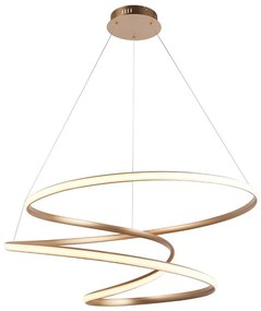 Endon 97639 - Lustră LED reglabilă suspendată pe cablu TWIRL LED/88W/230V 3000K, aurie