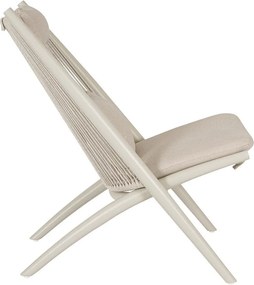 Fotoliu de grădină bej din metal Aloha – Bizzotto