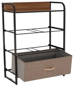 Comodă cu sertare din material textil HAZEL TIP 2,maro, M