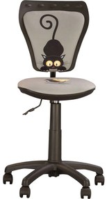 Scaun de birou pentru copii Ministyle Cat-and-Mouse, stofa fantasy cu model