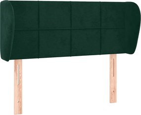 vidaXL Tăblie de pat cu aripioare verde închis 83x23x78/88 cm catifea