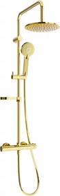 Mexen KX40 set de duș încastrat cu duş de ploaie și baterie termostatică, auriu - 771504091-50