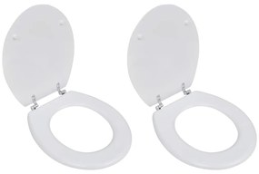 vidaXL Capace WC, 2 buc., alb, MDF